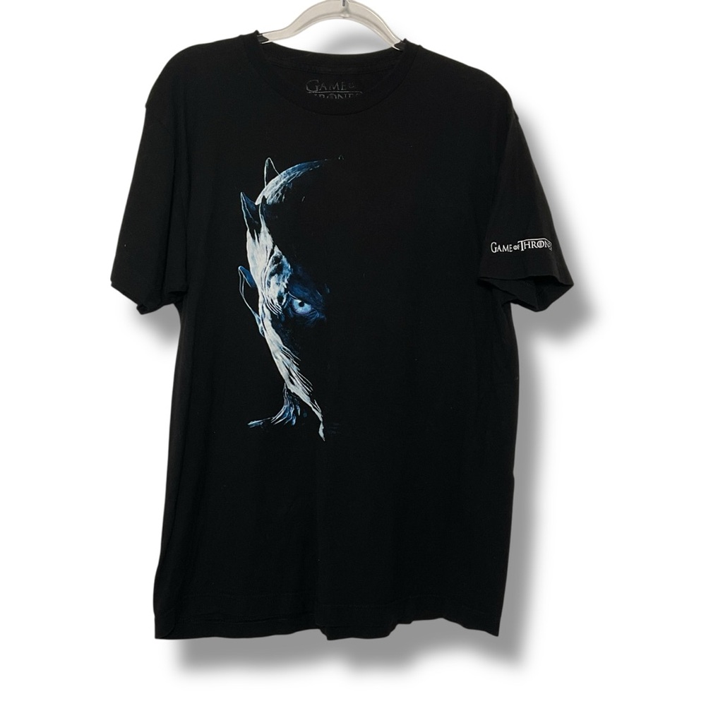 Game Of Thrones Shirt Mens Black Night‎ King White Walker GoT Tee T Size Large